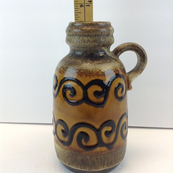 Vintage Scheurich Keramik West Germany Handled Jug Vase 413-20 Mid Century - Picture 7 of 9